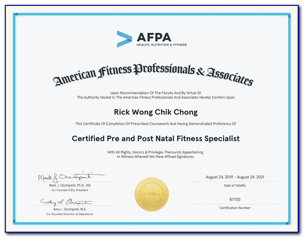 Afpa Nutrition And Wellness Certification Reviews