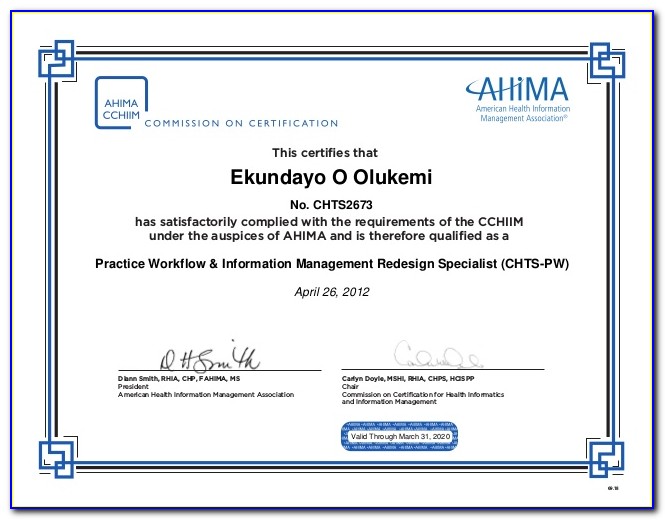 Ahima Certification Courses
