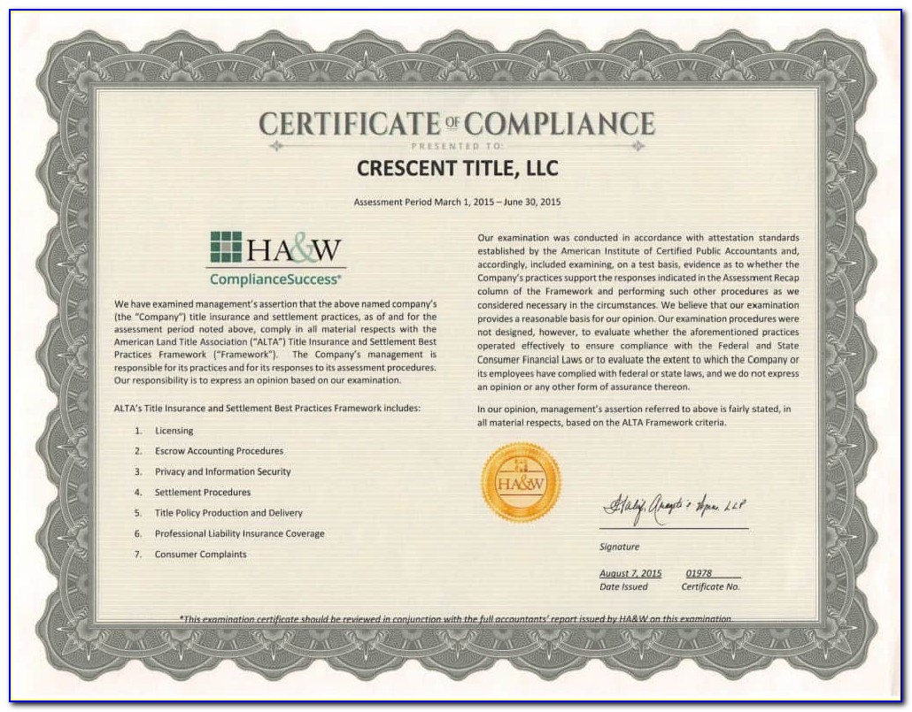 Alta Best Practices 2.0 Certification