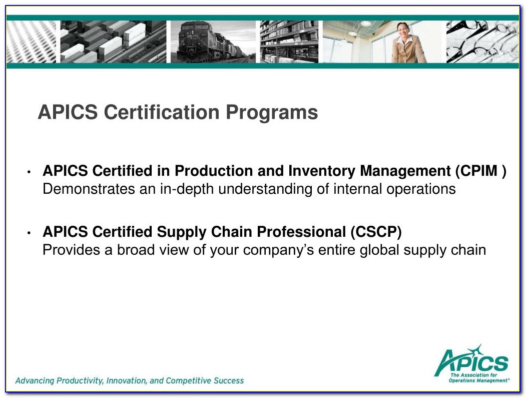 Apics Supply Chain Certifications