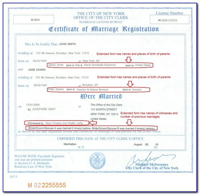 Apostille Marriage Certificate New York City