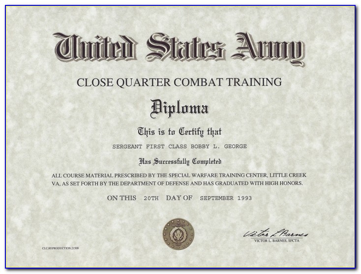 Army Cultural Awareness Training Certificate