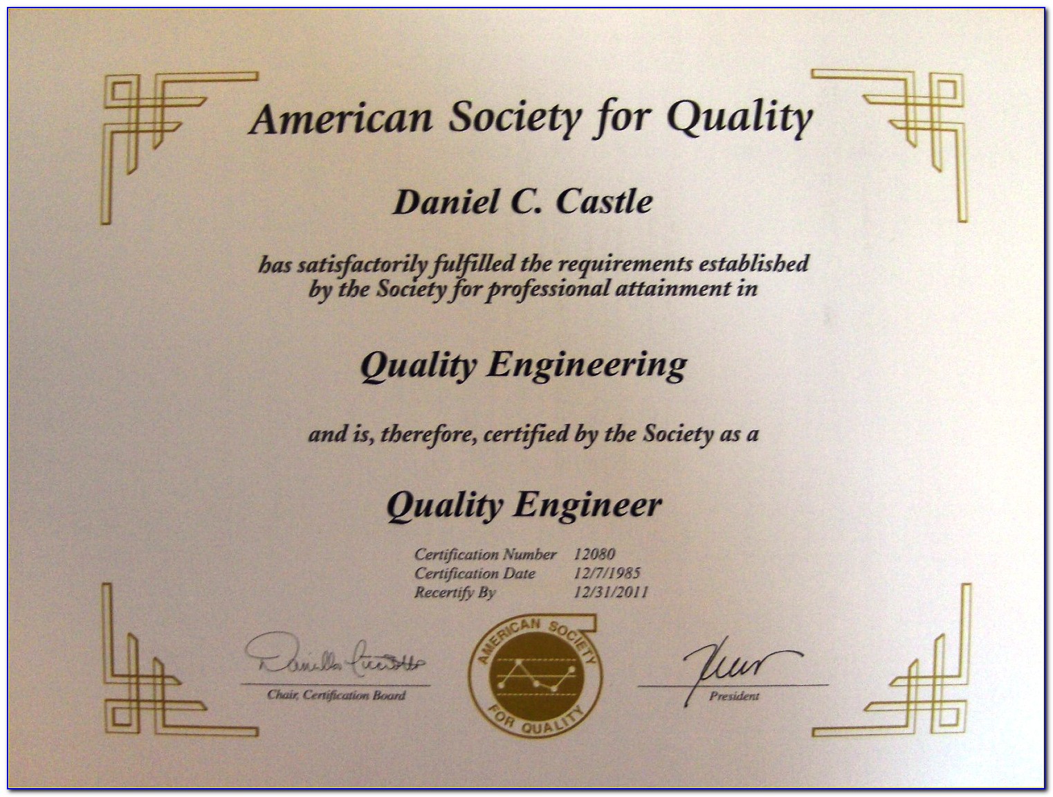 Asq Six Sigma Black Belt Certification Requirements