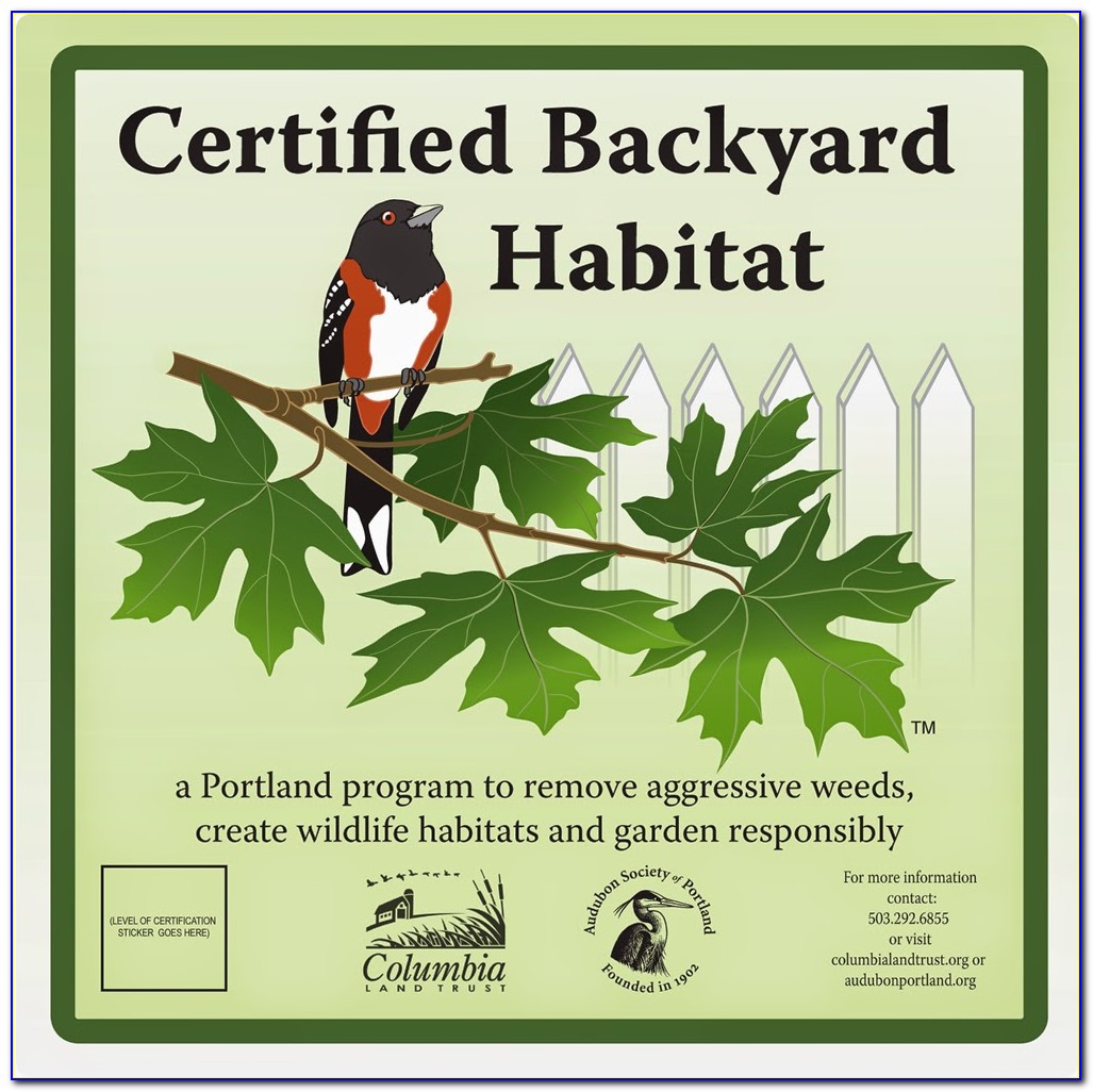 Backyard Habitat Certification Program