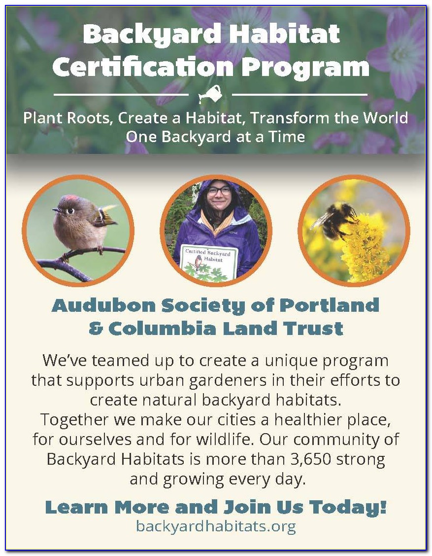 Backyard Wildlife Habitat Certification