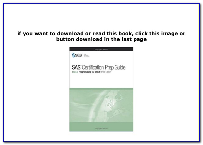 Base Sas Certification Books Free Download
