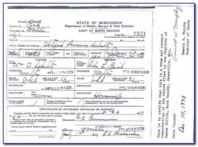 Berrien Springs Michigan Birth Certificate