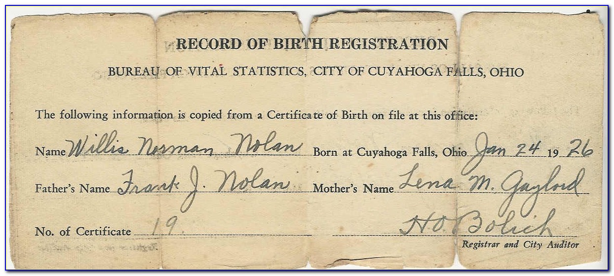 Birth Certificate Akron Ohio Locations