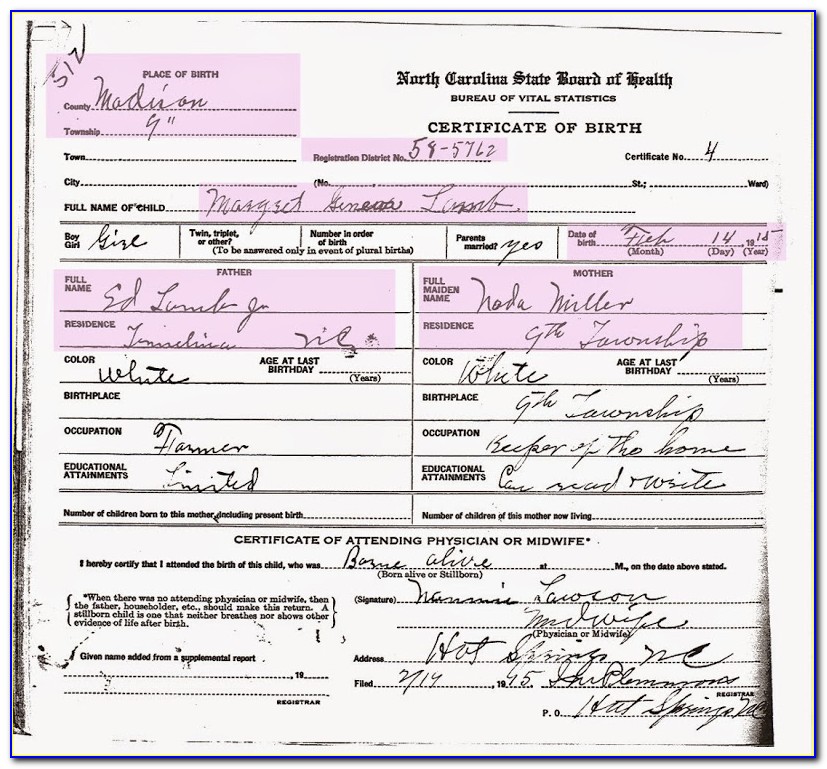 Birth Certificate Asheville Nc