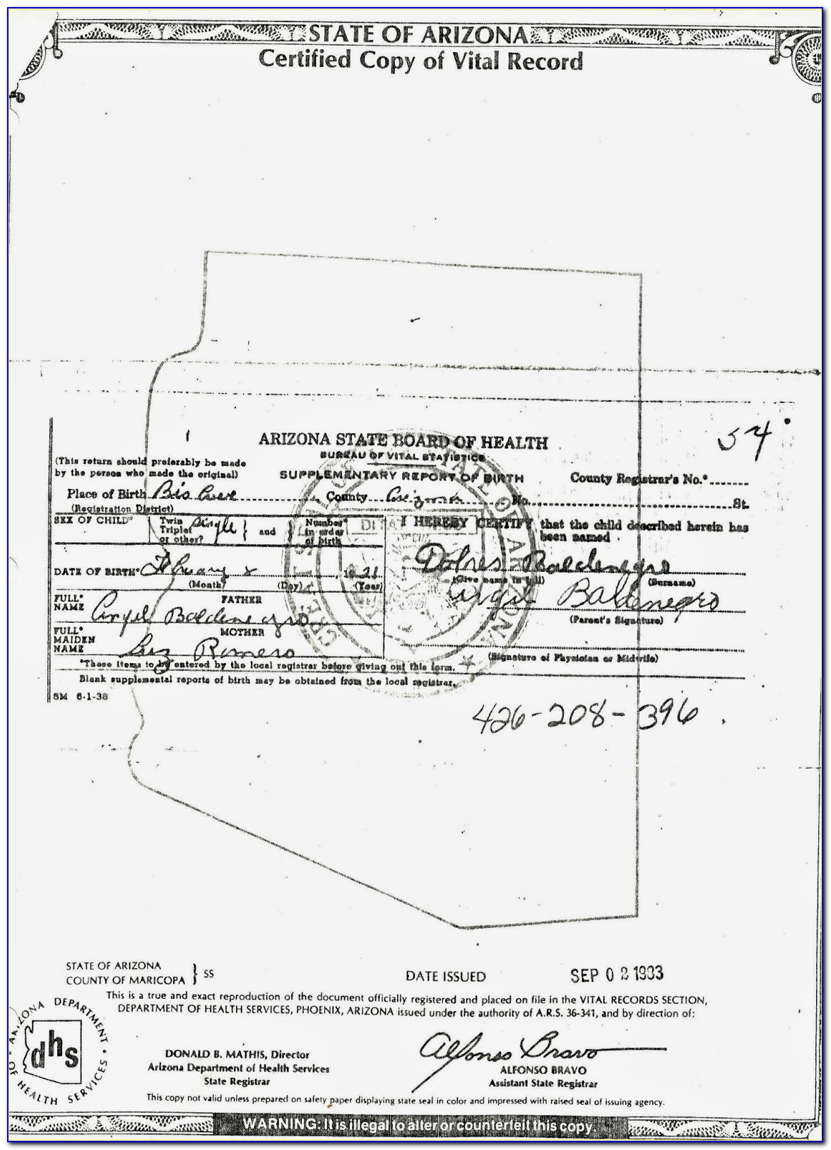 Birth Certificate Brandon Florida