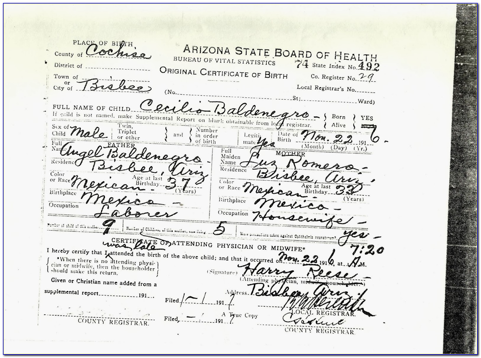 Birth Certificate Cameron County Texas