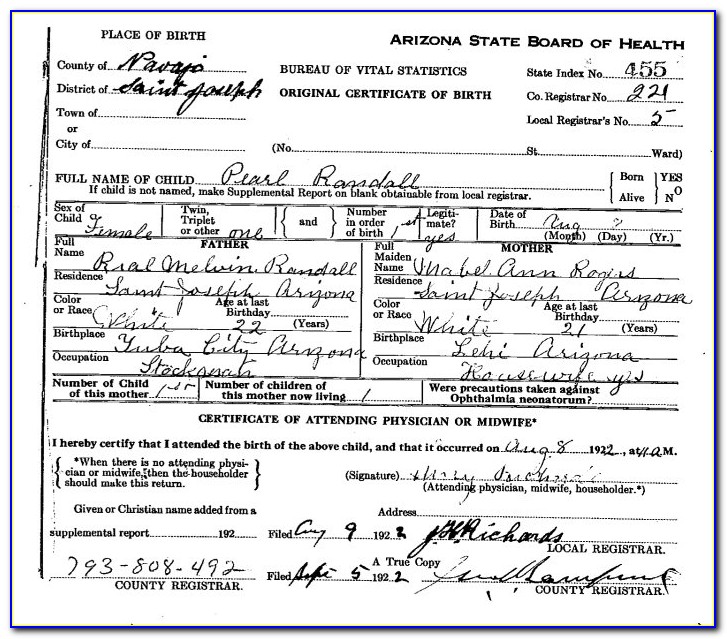 Birth Certificate Tamilnadu Salem