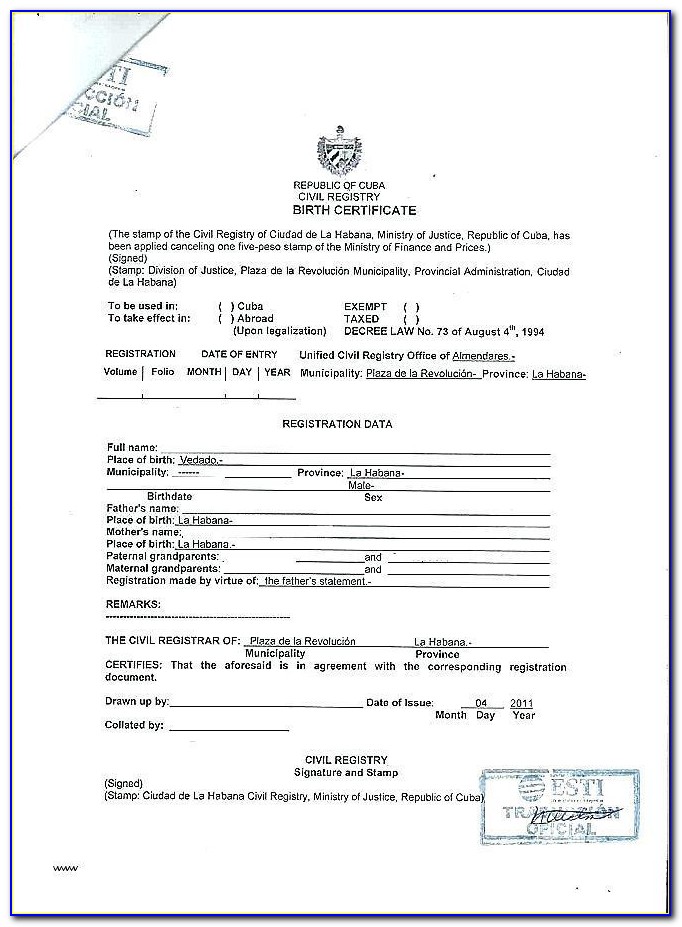 Birth Certificate Vigo County Indiana