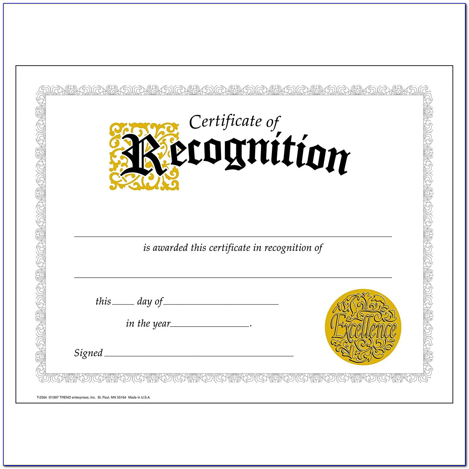 Blank Certificate Of Appreciation Pdf