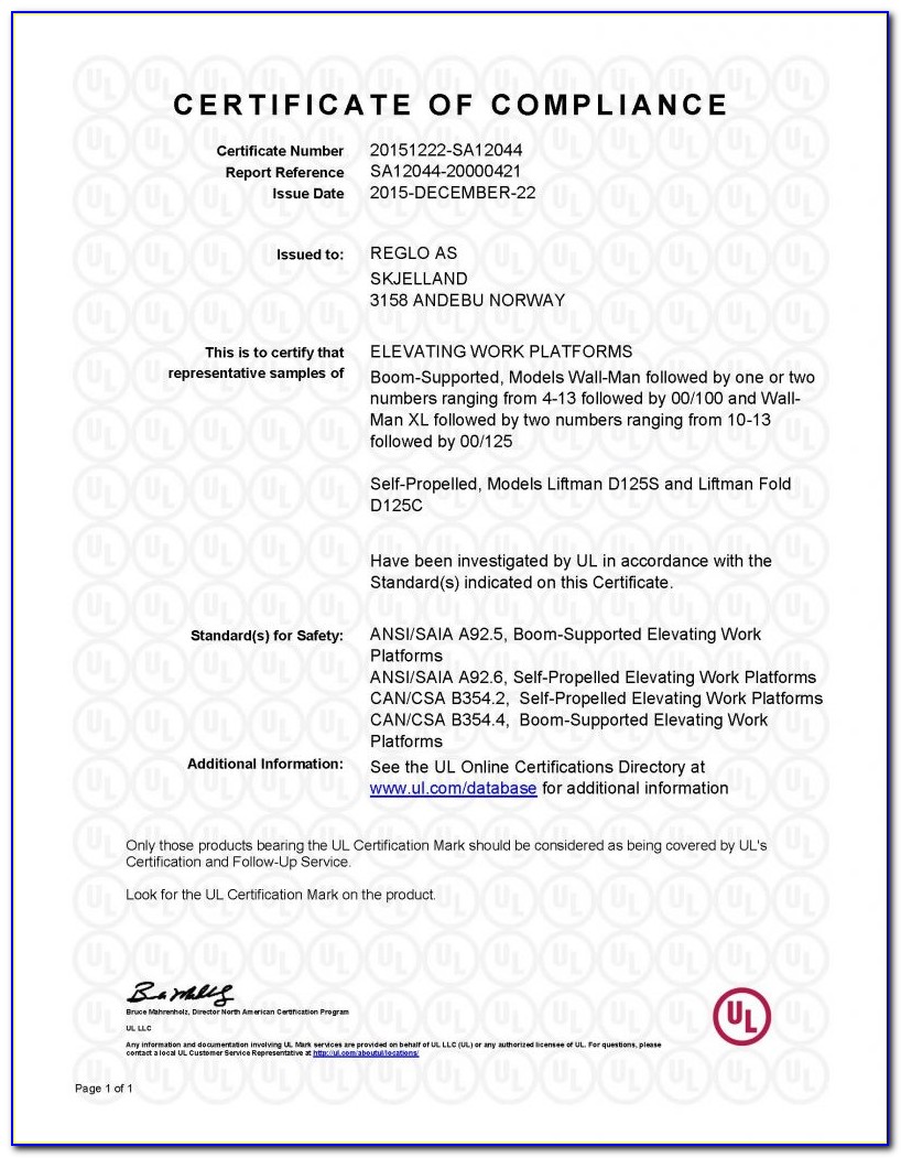 Bmv Certificate Of Compliance Indiana