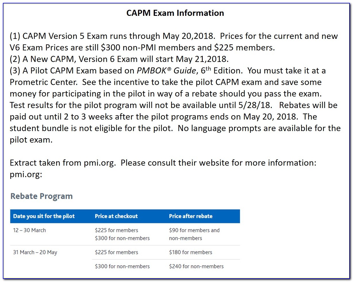 Capm Certification Exam Passing Score