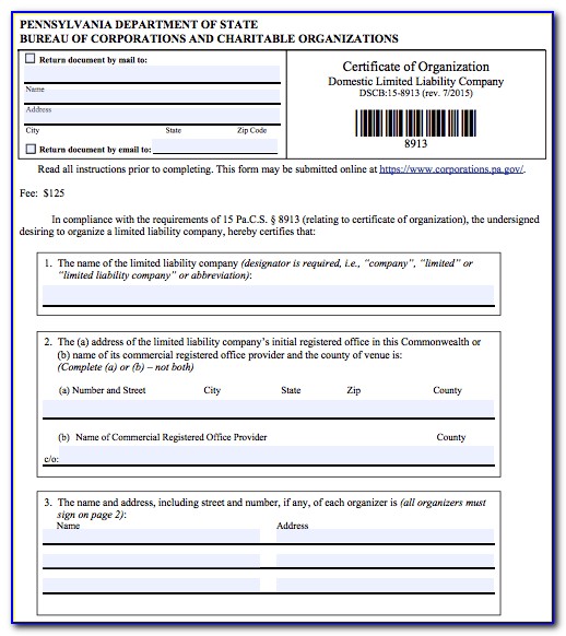 Certificate Of Dissolution Florida Llc