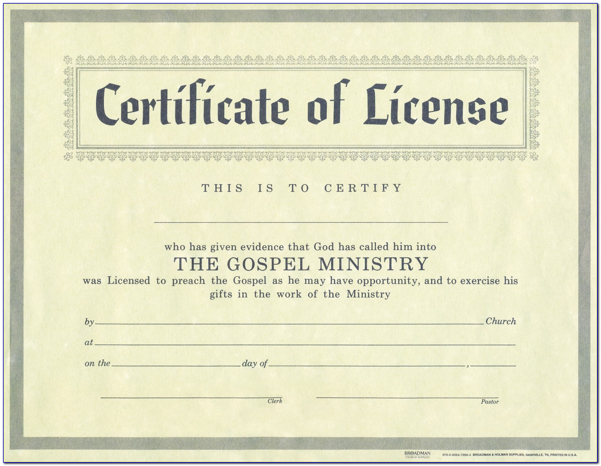 Chaplain License Certification