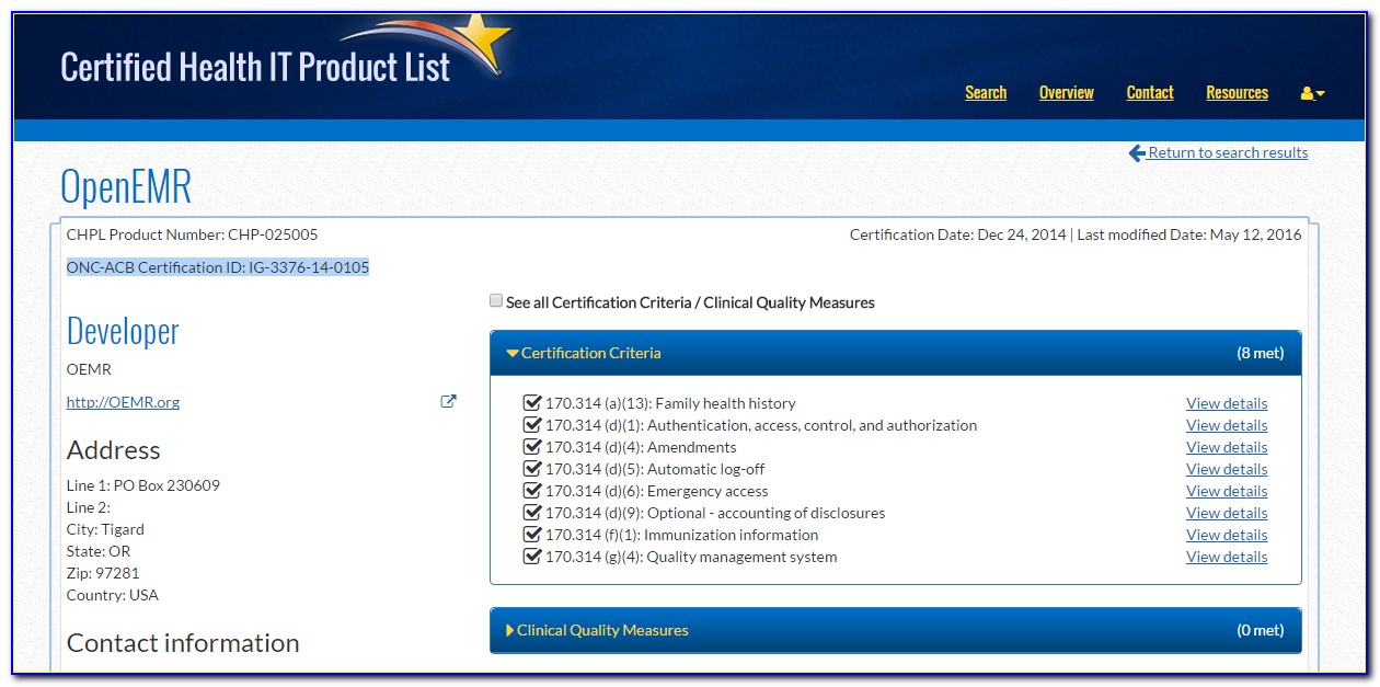 Cms Ehr Certification Id Lookup
