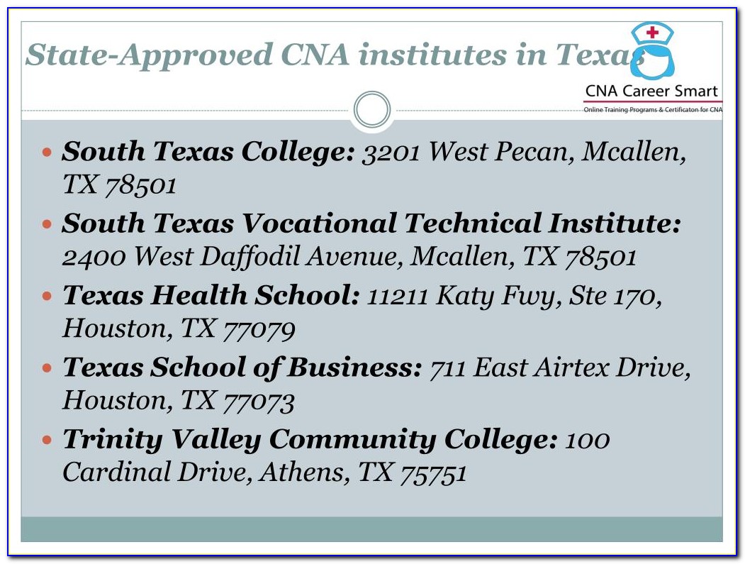 Cna Training Programs San Antonio Tx