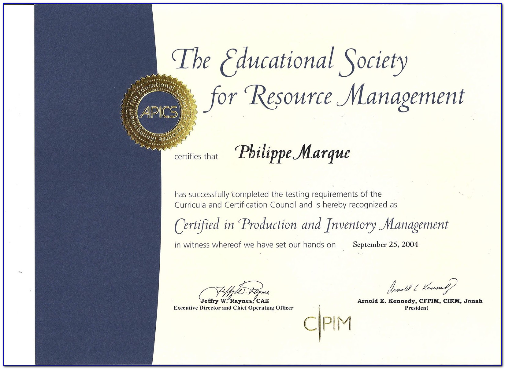 Cpim Certification Process