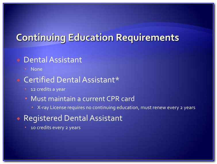 Dental Sedation Assistant Course California