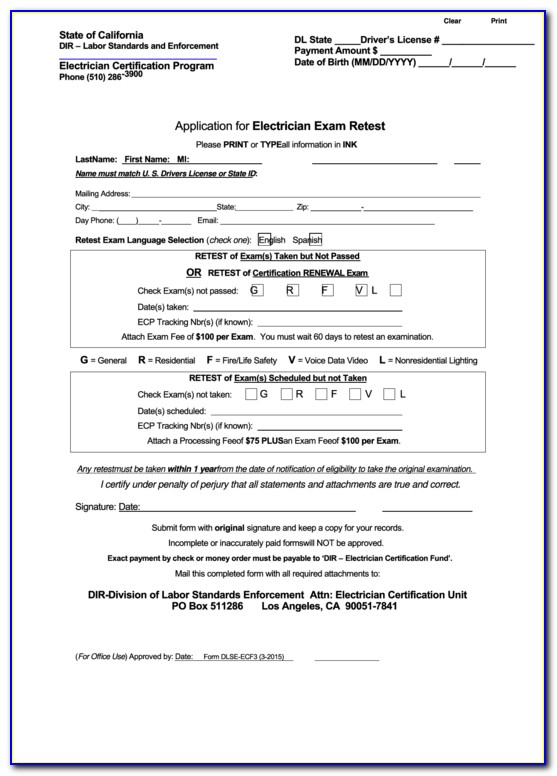 Dir Electrician Certification Program