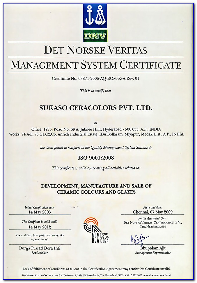 Dnv Iso 14001 Certification