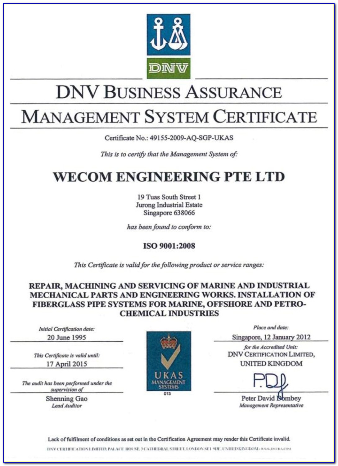 Dnv Iso Certification India