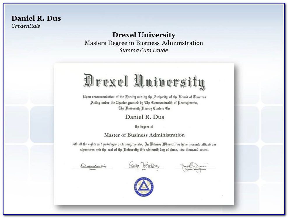 Drexel Construction Management Certificate