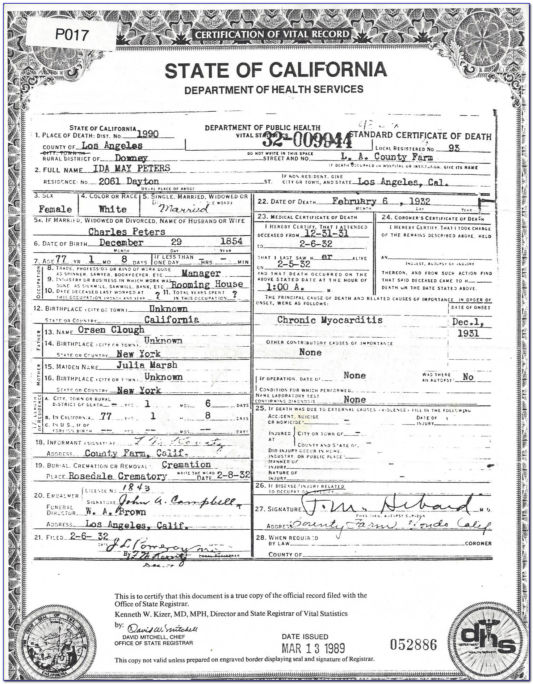 Duplicate Birth Certificate Ny