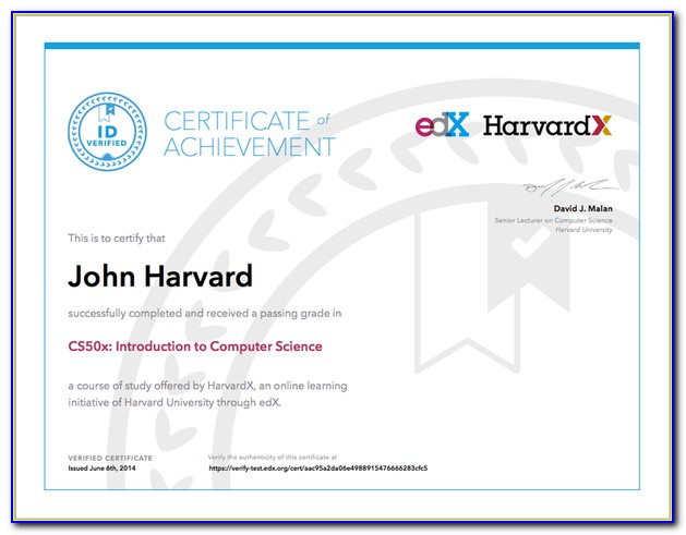 Edx Harvard Certificate Worth