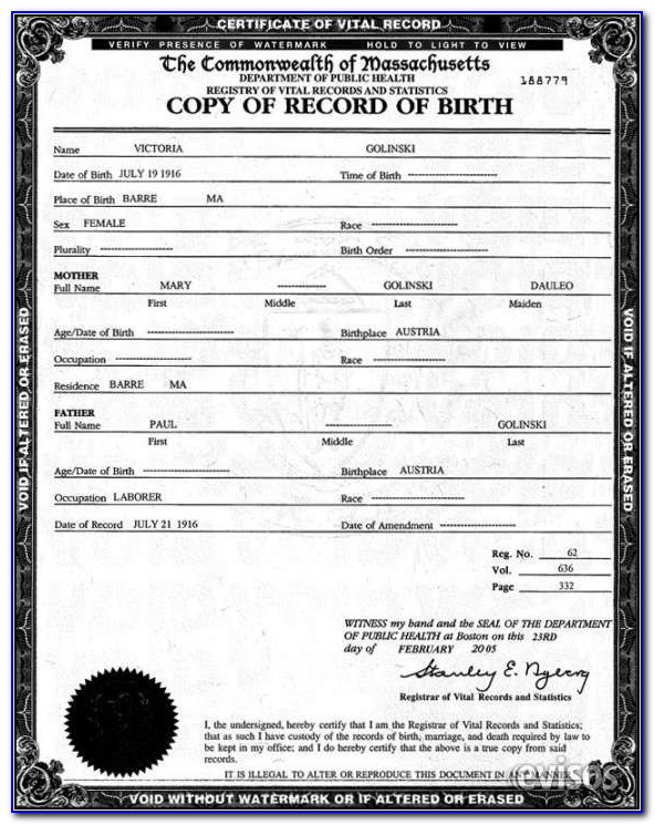 El Centro Ca Birth Certificate