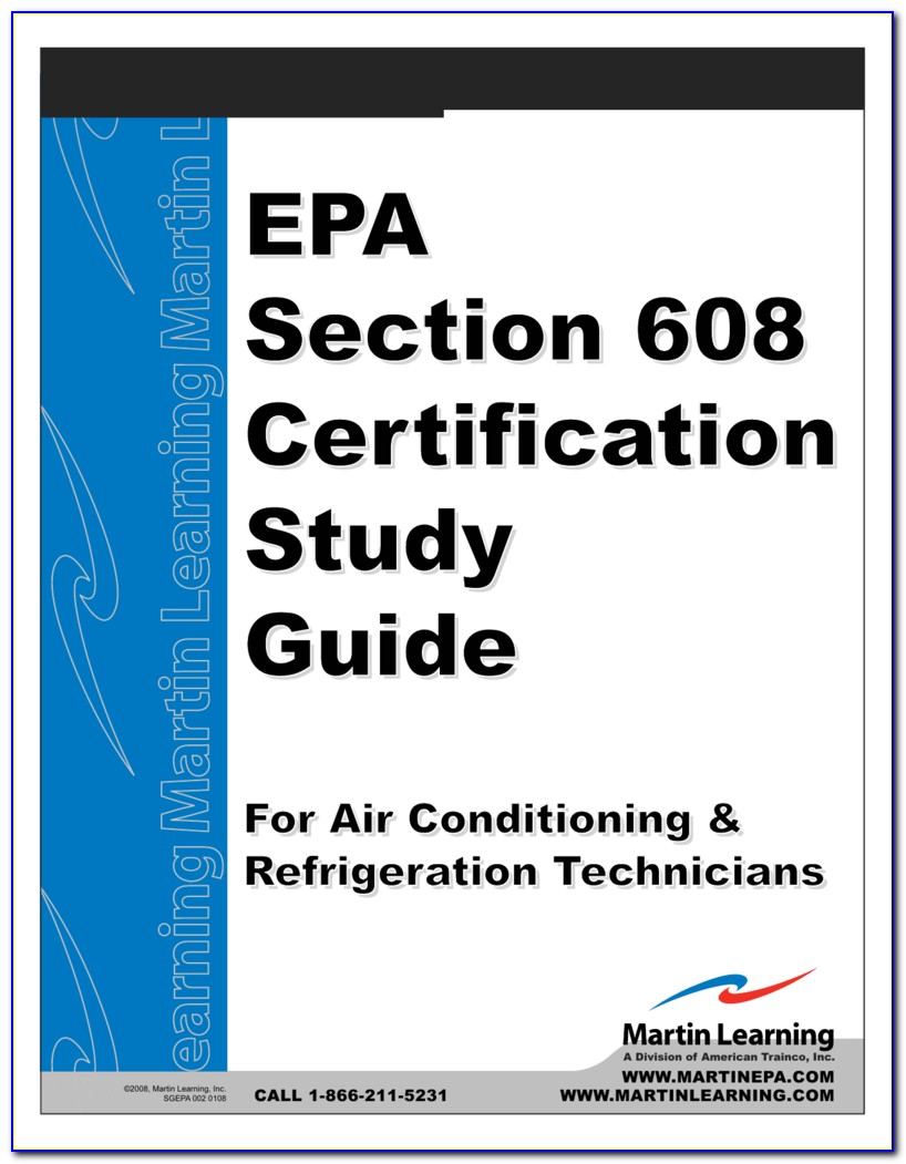 Epa 608 Technician Certification Exam Online