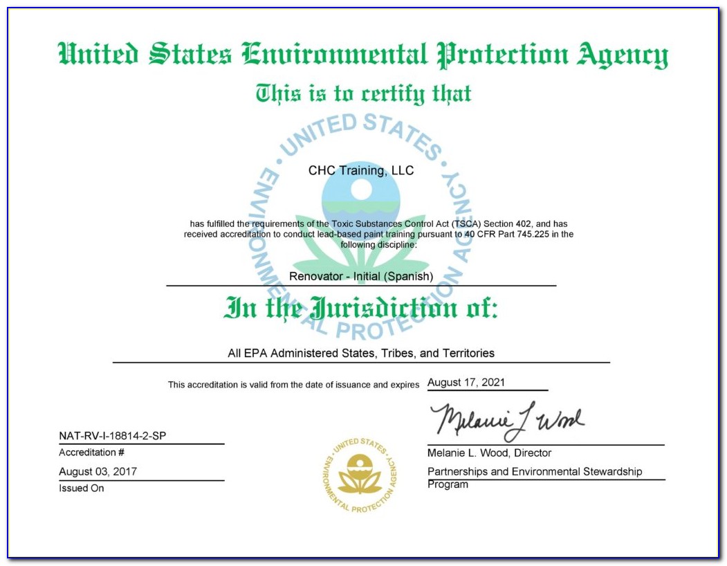 Epa Certification Utah