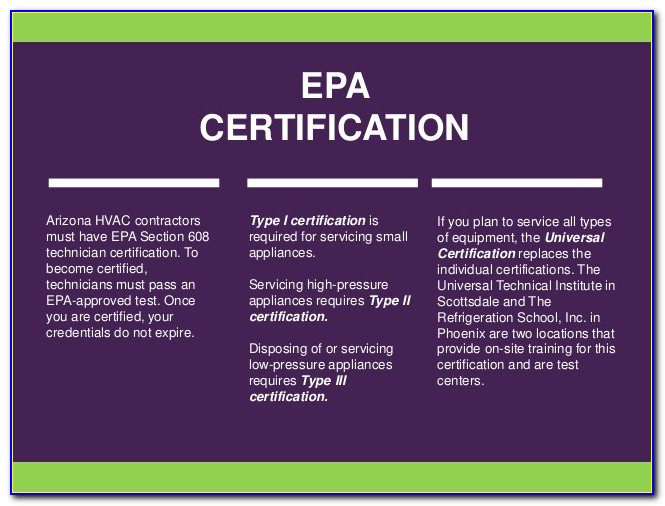 Epa Universal Refrigerant Certification Practice Test