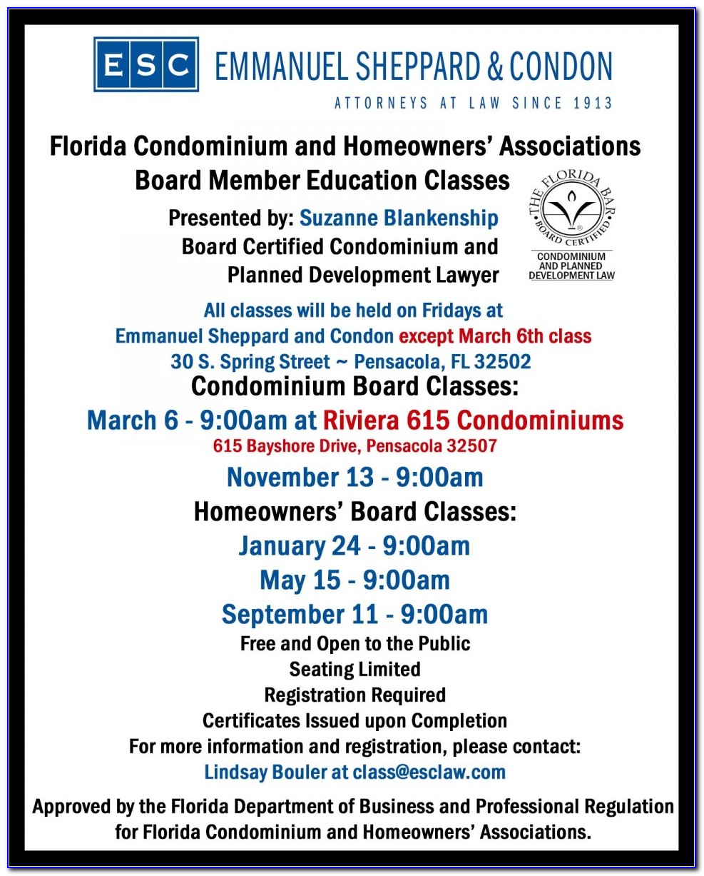 Florida Hoa Board Certification Course Online