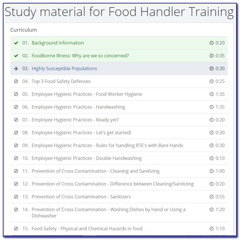 Food Handlers Certificate Final Exam Answers