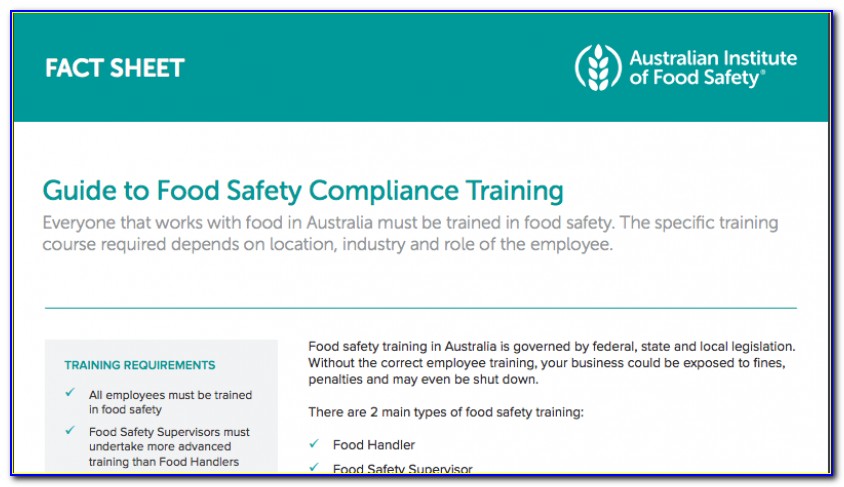 Food Handlers Course Nsw