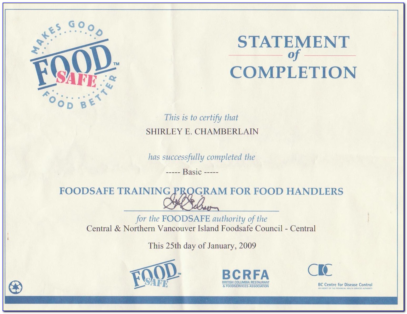 Foodsafe Certificate Online