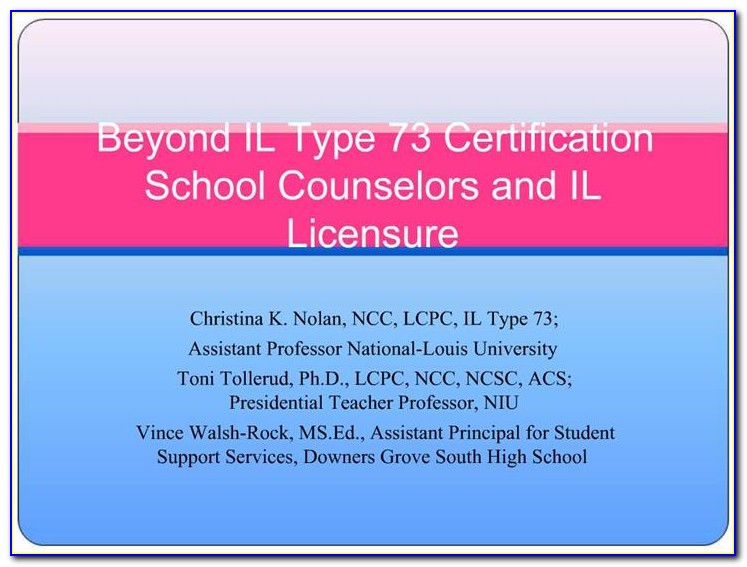 Guidance Counselor Certification Illinois