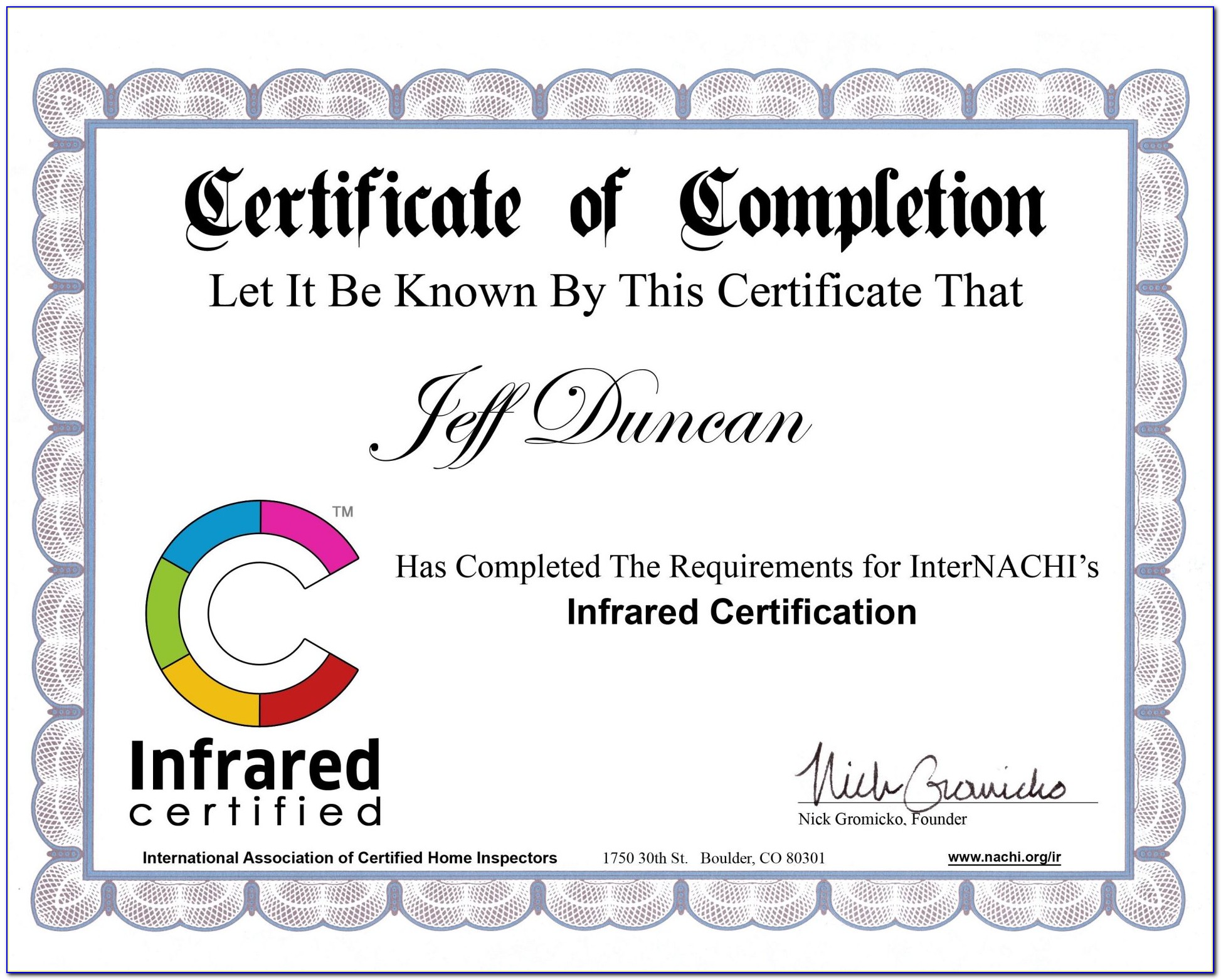 Infrared Thermography Certification Online