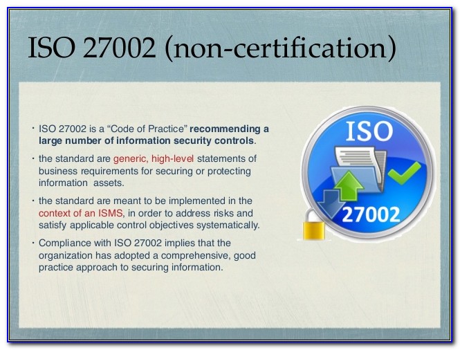 Iso 27002 Training Certification