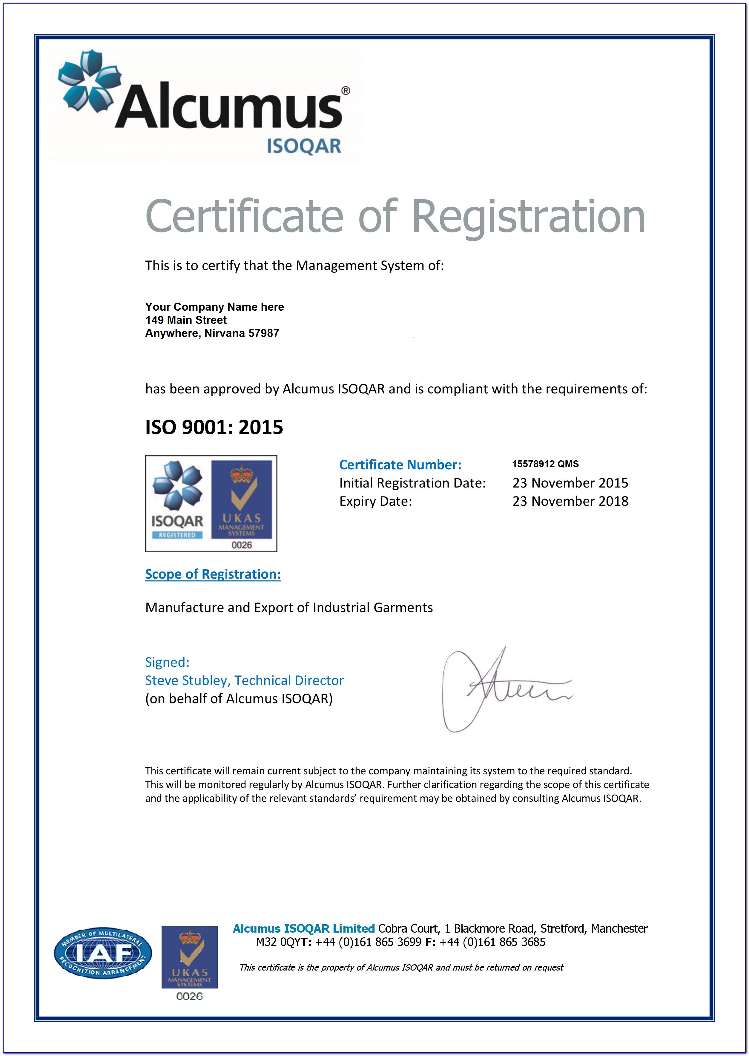 Iso 9001 Certification Search