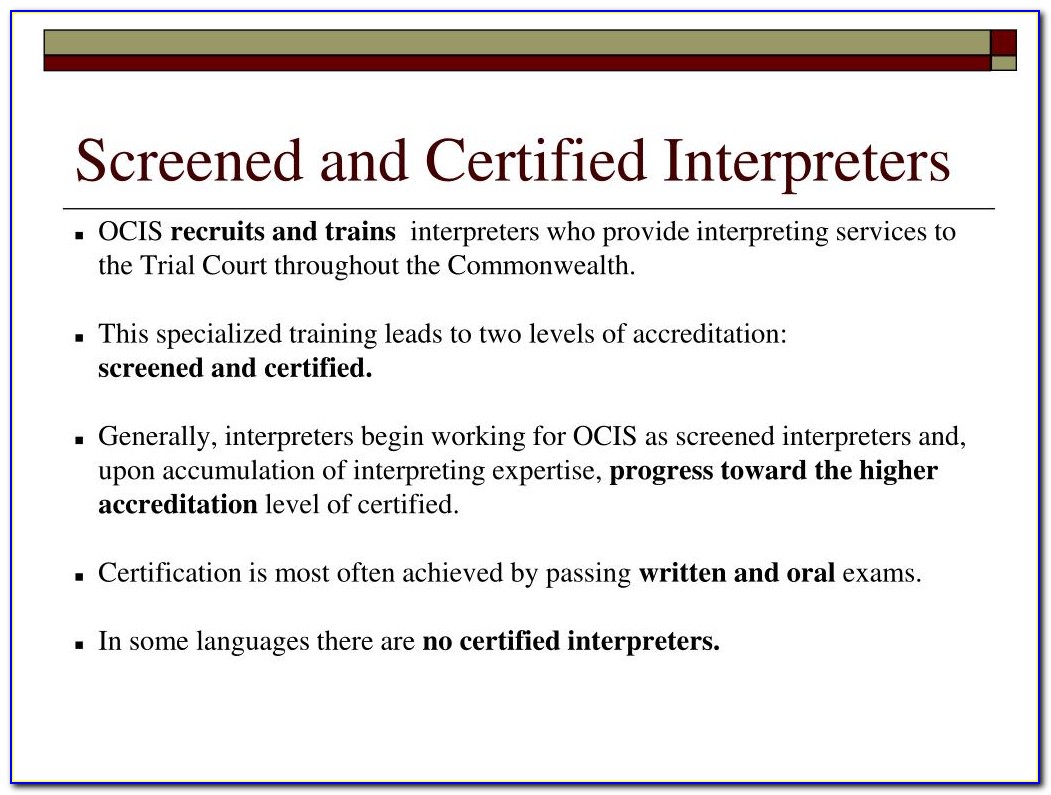 Legal Interpreter Certification Massachusetts