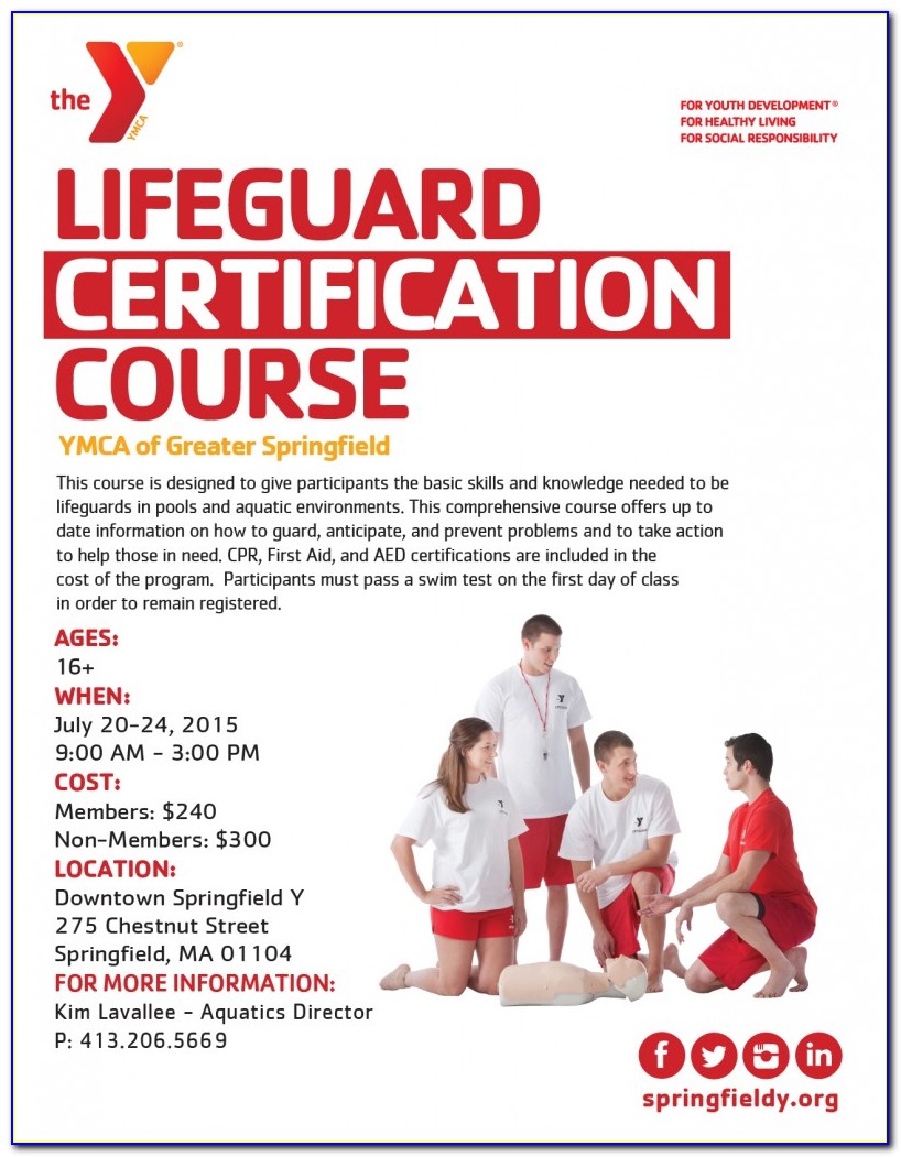 Lifeguard Certification Training Ymca