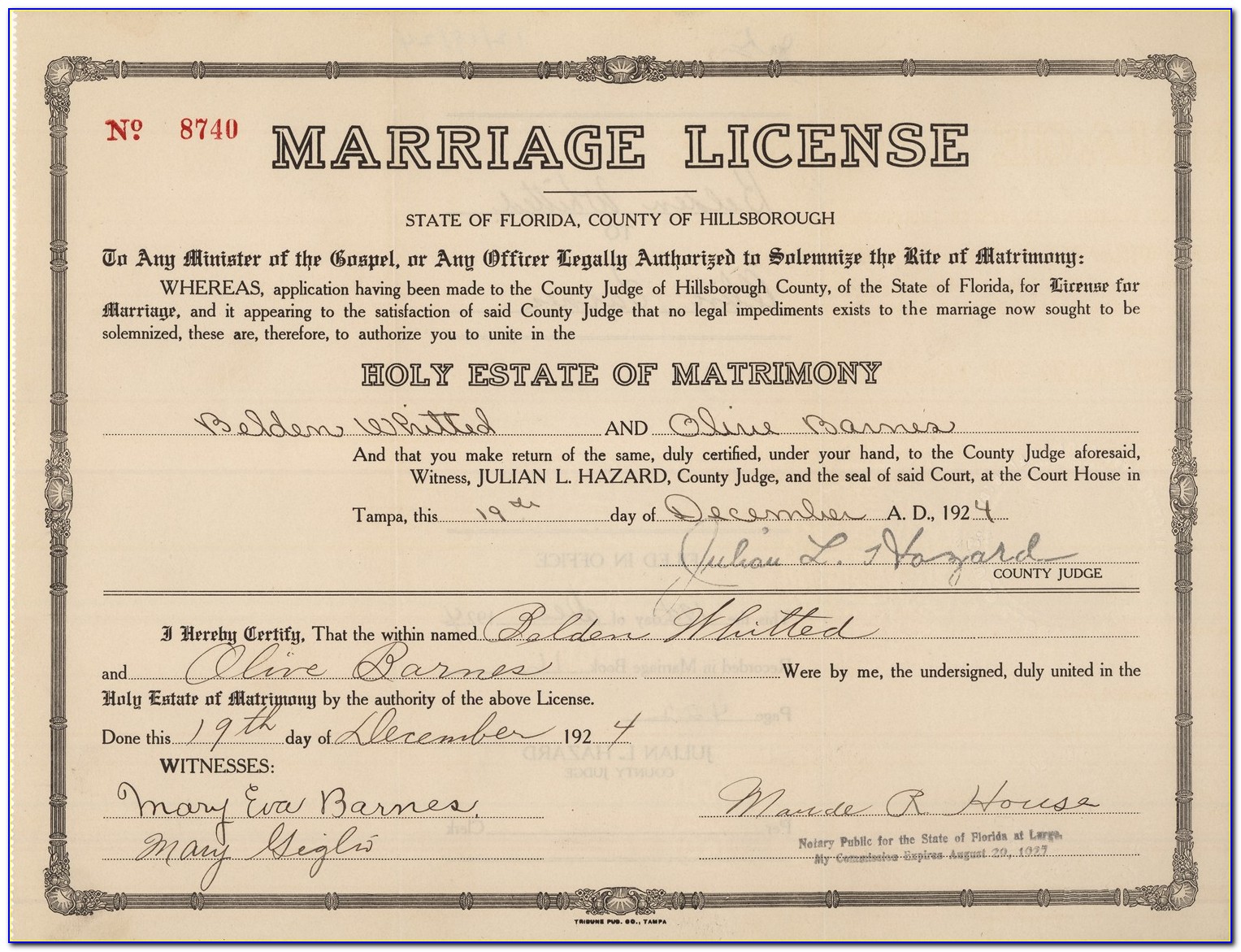 Lost My Marriage Certificate Florida