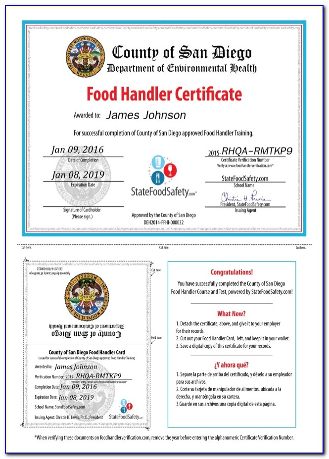 Maricopa County Food Handlers Certificate