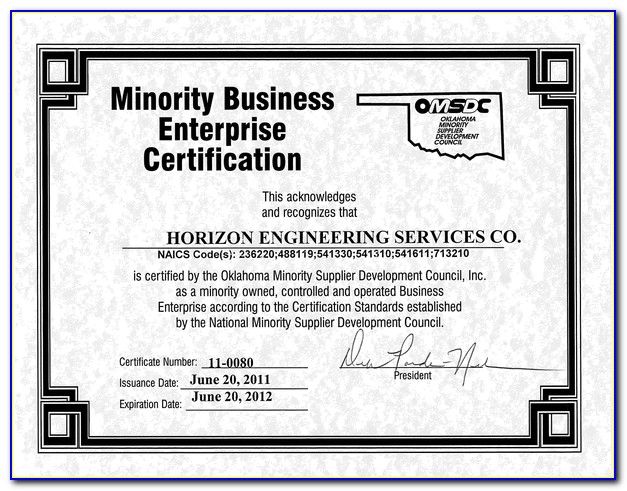 Mbe Certification Meaning