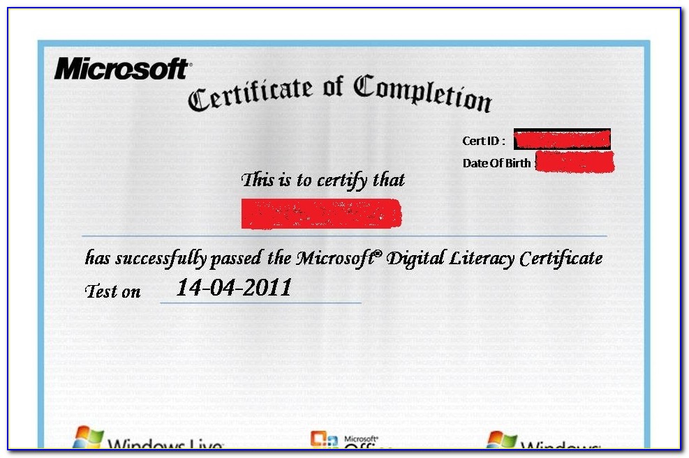 Microsoft Office Digital Literacy Certificate Test